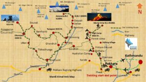 Mardi Himal trek Map